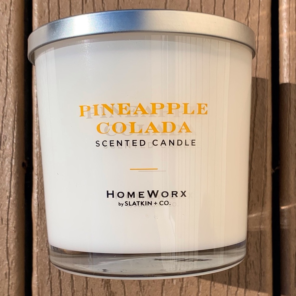 🆕PINEAPPLE COLADA HARRY SLATKIN HOMEWORX 3 WICK, 14oz CANDLE NWTS!!